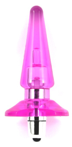 Втулка анальная вибро Sassy розовая фото 2