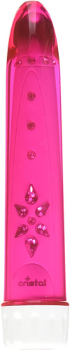 Розовый вибратор со стразами Cristal 6x Vibe Rose 18 см фото 2