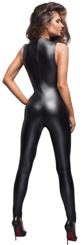 Черный комбинезон Noir с кружевным вырезом L фото 2