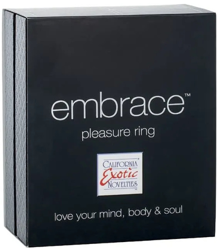 Розовое эрекционное виброкольцо Embrace Pleasure Rings фото 9