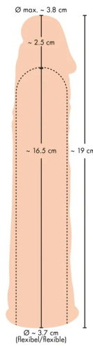 Удлиняющая насадка на пенис Silicone Extension + 2,5 см фото 7