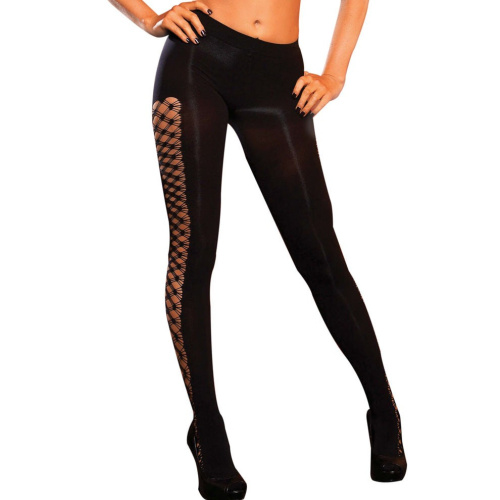 Плотные колготки с оригинальной боковой шнуровкой фото 2