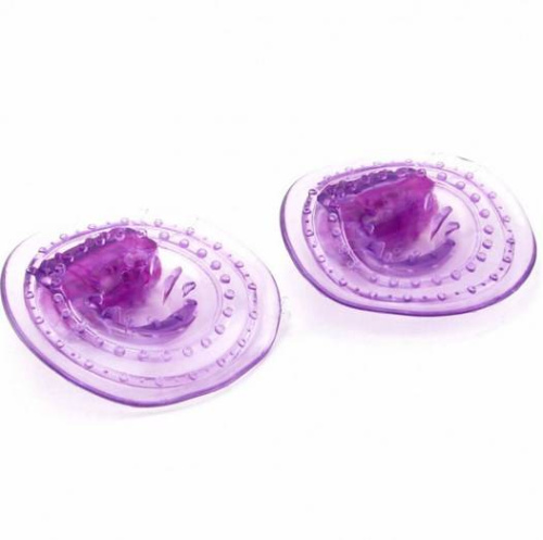 Вибронакладки на соски Pleasure Cupz фиолетовые фото 5