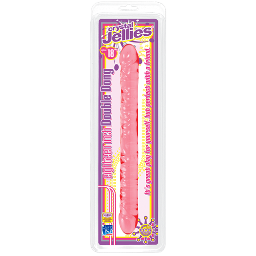Фаллос Crystal Jellies 18in розовый фото 4