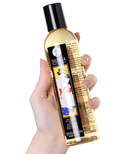 Возбуждающее массажное масло Shunga Sensation с ароматом лаванды 250 мл фото 4