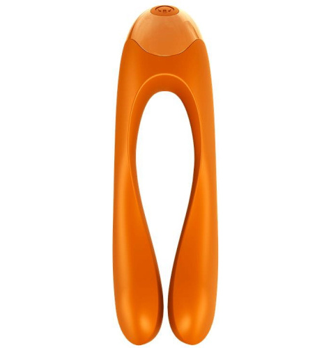 Универсальный перезаряжаемый вибростимулятор Satisfyer Candy Cane оранжевый фото 4