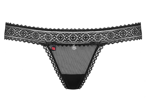 Соблазнительные миниатюрные черные трусики-стринги S/M фото 3
