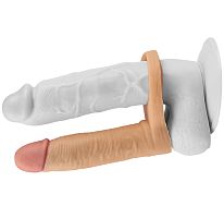 Реалистичная насадка для двойного проникновения The Ultra Soft Double 15 см