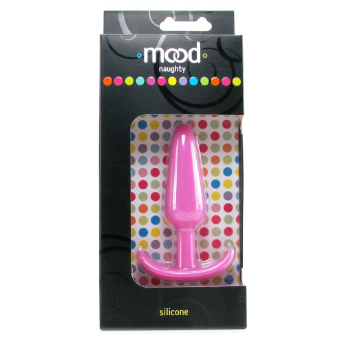 Розовая силиконовая пробка Mood Naughty medium фото 5