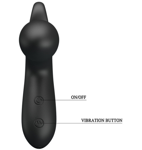 Перезаряжаемый черный вибростимулятор простаты Pretty Love Barrack фото 6