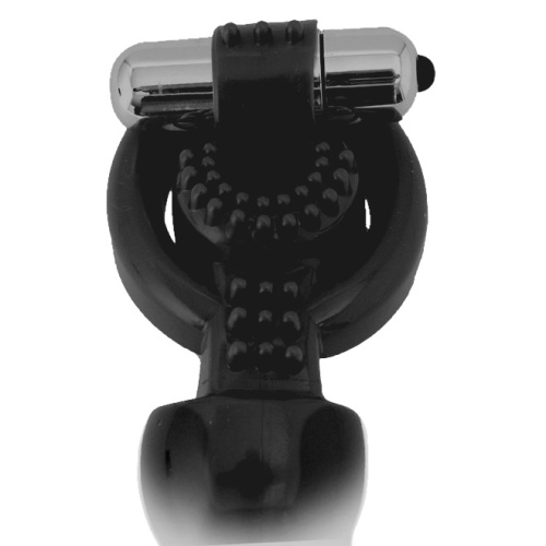 Вибронасадка для двойного проникновения Toyfa черная 24 см фото 4