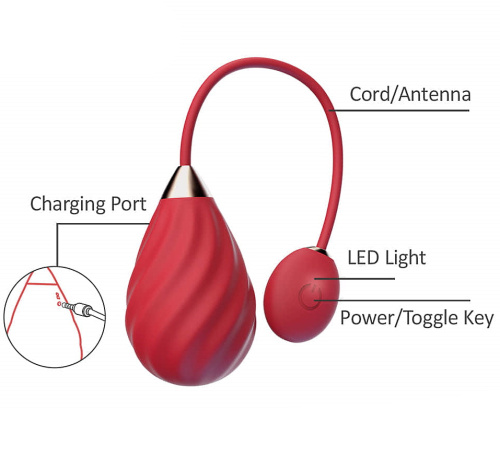 Смарт-виброяйцо Magic Motion Magic Sundae красное фото 4