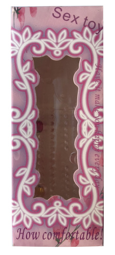 Насадка на пенис розовая с бусинами фото 4