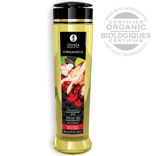 Съедобное массажное масло Shunga Organica кленовый восторг 240 мл фото 2