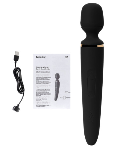 Вибромассажер перезаряжаемый Satisfyer Wand-er Women черный фото 9