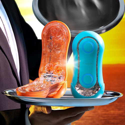 Футуристичный мастурбатор Tenga Flip ORB Sunset оранжевый фото 10