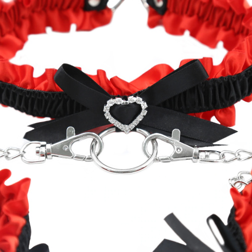 Атласные фиксаторы для шеи и рук на резинках с бантиками фото 2