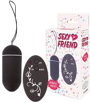 Виброяйцо с беспроводным управлением Sexy Friend черное