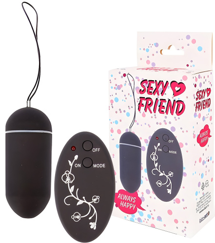 Виброяйцо с беспроводным управлением Sexy Friend черное