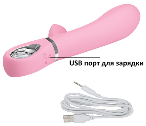 Перезаряжаемый вибратор с клиторальным стимулятором Pretty Love Thomas фото 6