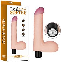 Вибратор с мошонкой Real Softee 20 см