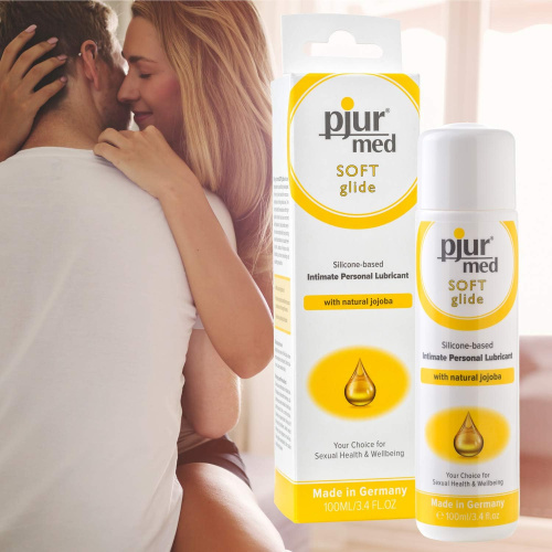 Силиконовый лубрикант с жожоба Pjur Med Soft glide 100 мл фото 5