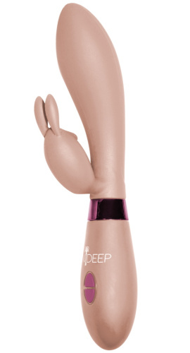 Вибратор с клиторальным стимулятором-кроликом Indeep Yonce Beige фото 2