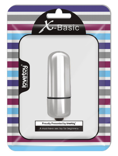 Серебряная вибропуля X-Basic Lovetoy фото 4