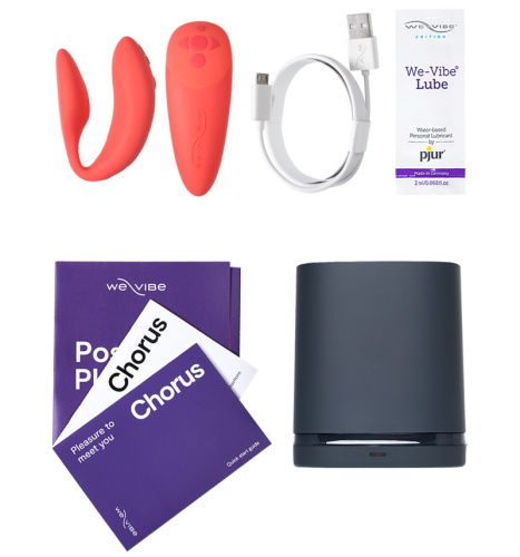 Смарт-вибратор для двоих We-Vibe Chorus коралловый фото 13