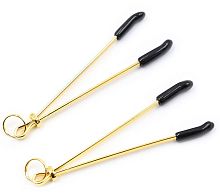 Золотистые зажимы с колечками