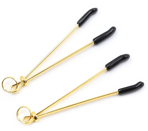 Золотистые зажимы с колечками