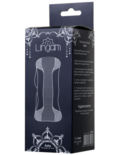 Прозрачный мастурбатор Lingam Asha фото 7