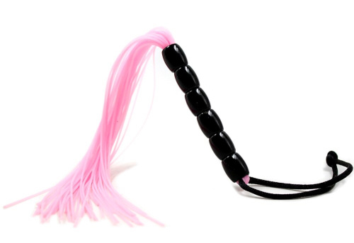 Маленькая резиновая плеть розовая 21 см фото 2