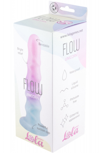 Блестящий фаллос на присоске Flow Unicorn 17 см фото 5