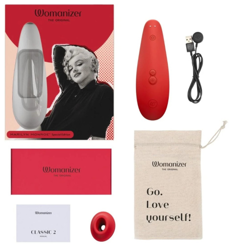 Бесконтактный стимулятор клитора Womanizer Marilyn Monroe Vivid Red фото 10
