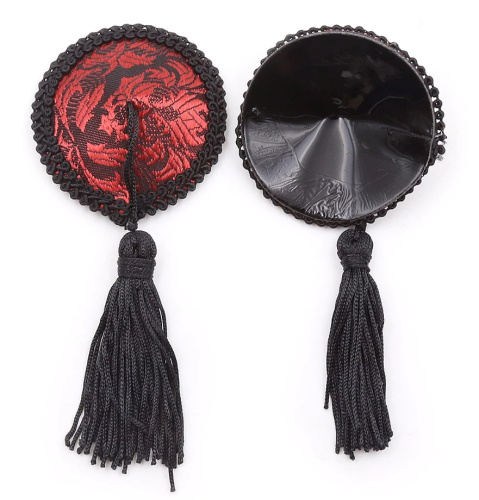 Красно-черные пэстисы с кисточками фото 4