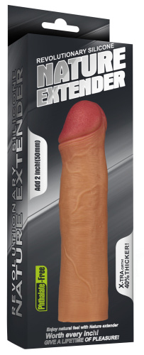 Удлиняющая насадка на пенис Revolutionary Silicone Nature Extender + 5,5 см фото 10