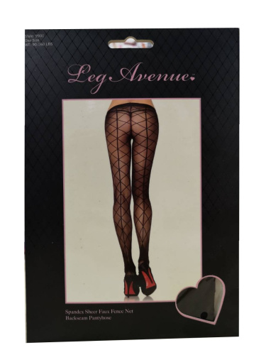 Черные колготки с геометричесим рисунком фото 2