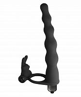 Вибронасадка для двойного проникновения Pure Passion Jungle Bunny черная