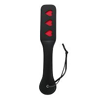 Пэдл черный с красными сердечками