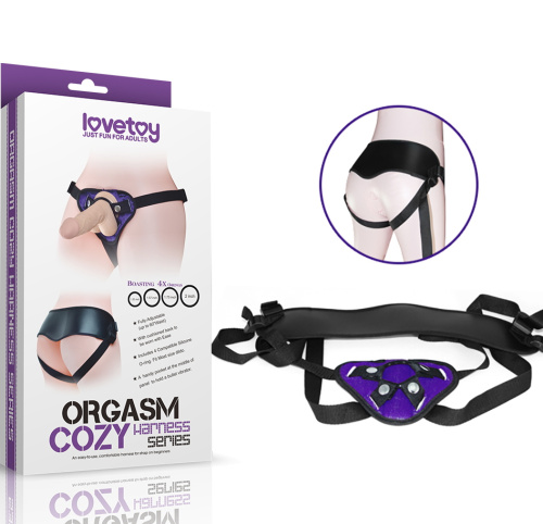 Ремень для страпона Orgasm cozy harness series фиолетовый фото 2