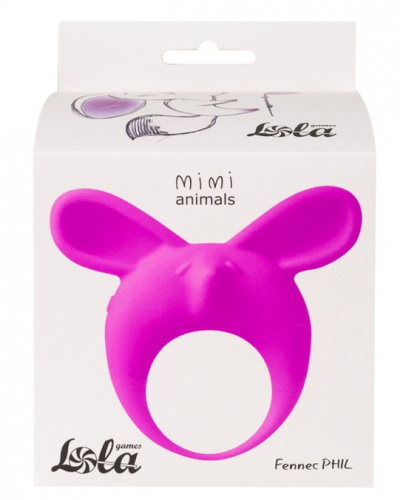 Эрекционное виброкольцо Mimi Animals Fennec Phil Purple фото 4