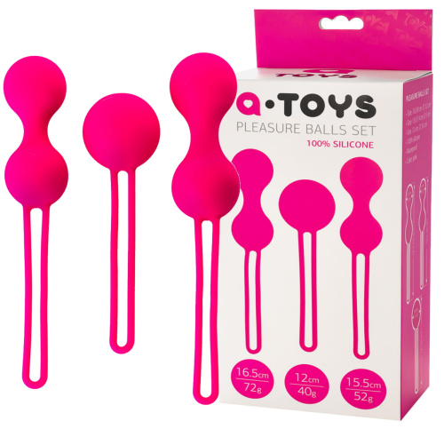 Набор вагинальных шариков A-Toys со смещенным центром тяжести
