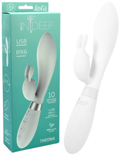 Перезаряжаемый вибратор Ideep Pro Theona белый