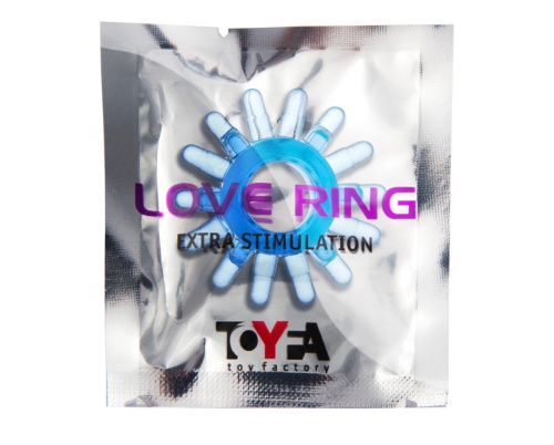 Тянущееся синее кольцо Toyfa для эрекции фото 2