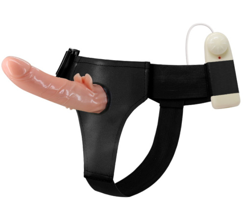 Страпон с клиторальным отростком и ротацией Ultra Harness 20 см фото 2