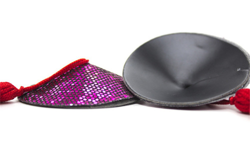 Фиолетовые пэстисы с красными кисточками фото 2