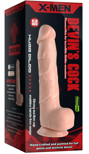 Реалистичный фаллос-гигант X-Men Devins Cock 32 см фото 3