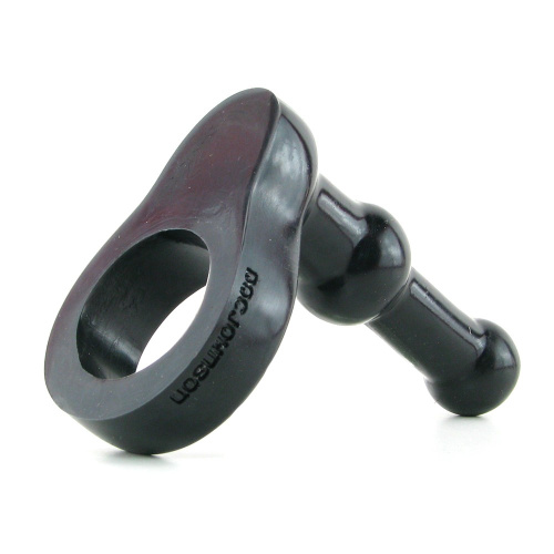 Силиконовый черный вагинальный/анальный плаг для двойного проникновения фото 6