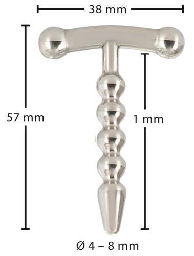 Металлический уретральный буж Penisplug Anchor Small фото 5